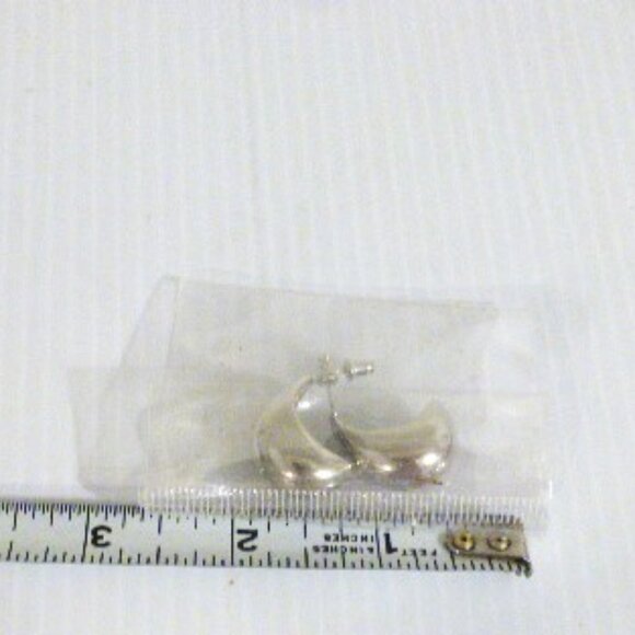 .925 TEARDROP Earrings Silver Tone w/ .925 Posts & Gift Pouch Stocking Stuffer - Picture 8 of 10